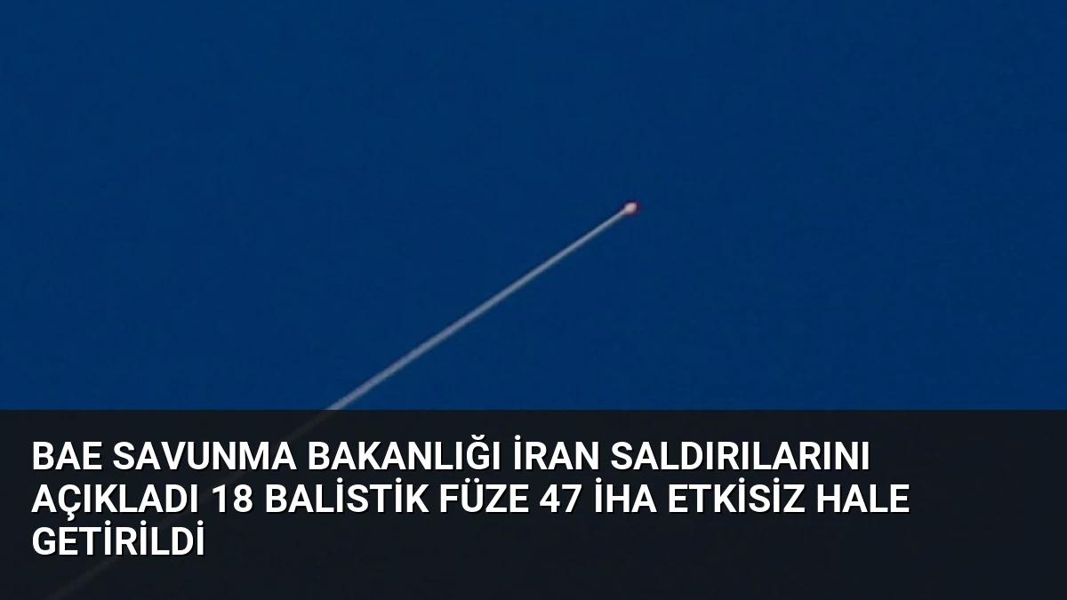 BAE Savunma Bakanlığı İran Saldırılarını Açıkladı 18 Balistik Füze 47 İHA Etkisiz Hale Getirildi