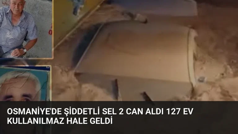 Osmaniye’de Şiddetli Sel 2 Can Aldı 127 Ev Kullanılmaz Hale Geldi