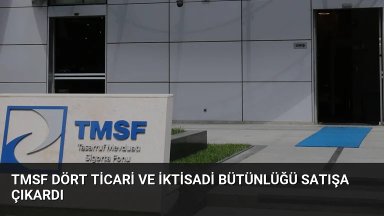 TMSF Dört Ticari ve İktisadi Bütünlüğü Satışa Çıkardı