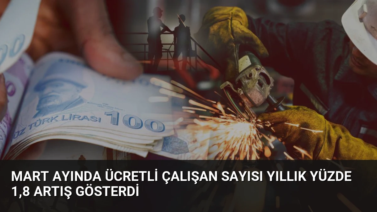 Mart Ayında Ücretli Çalışan Sayısı Yıllık Yüzde 1,8 Artış Gösterdi