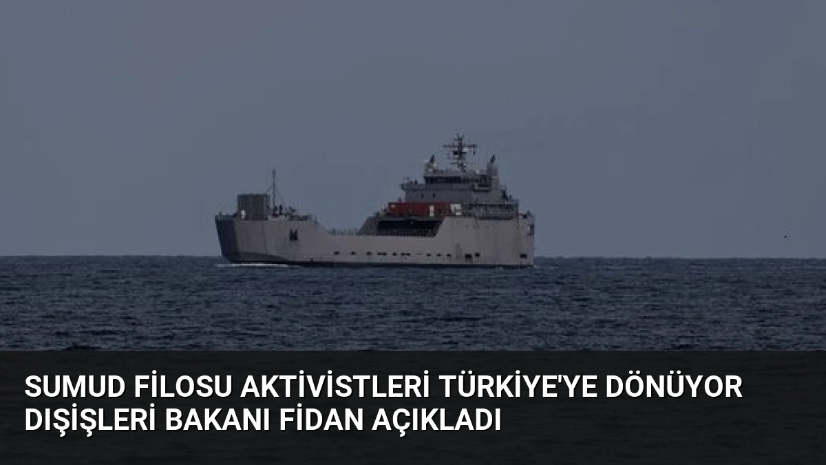 Sumud Filosu Aktivistleri Türkiye’ye Dönüyor Dışişleri Bakanı Fidan Açıkladı