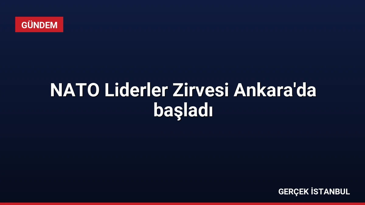 NATO Liderler Zirvesi Ankara’da başladı