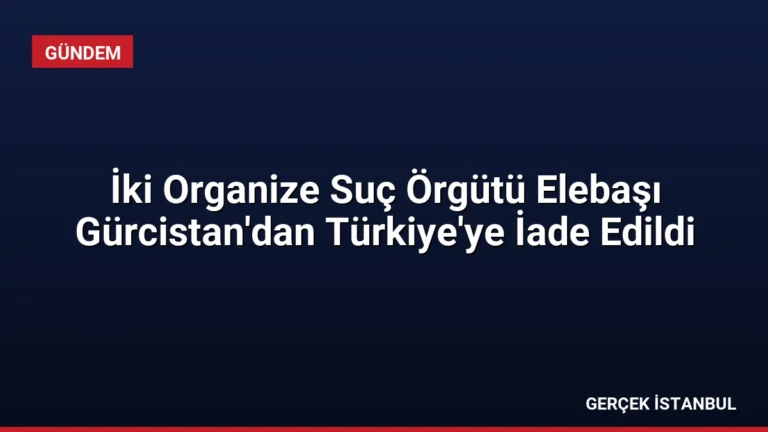 İki Organize Suç Örgütü Elebaşı Gürcistan’dan Türkiye’ye İade Edildi
