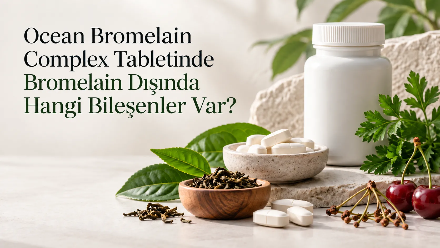 Ocean Bromelain Complex Tabletinde Bromelain Dışında Hangi Bileşenler Var?