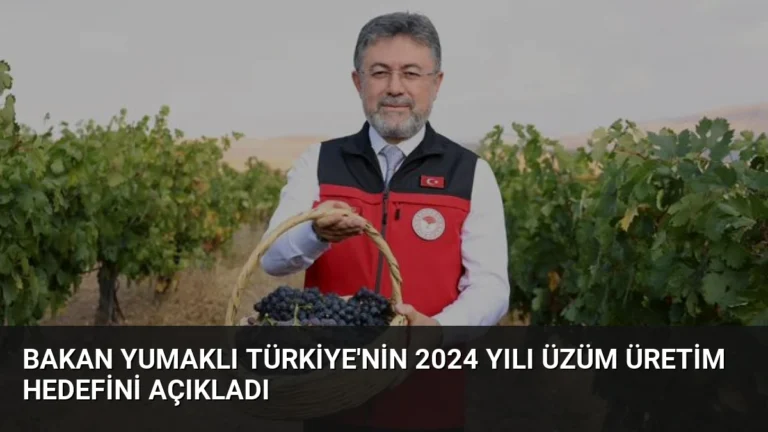 Bakan Yumaklı Türkiye’nin 2024 Yılı Üzüm Üretim Hedefini Açıkladı