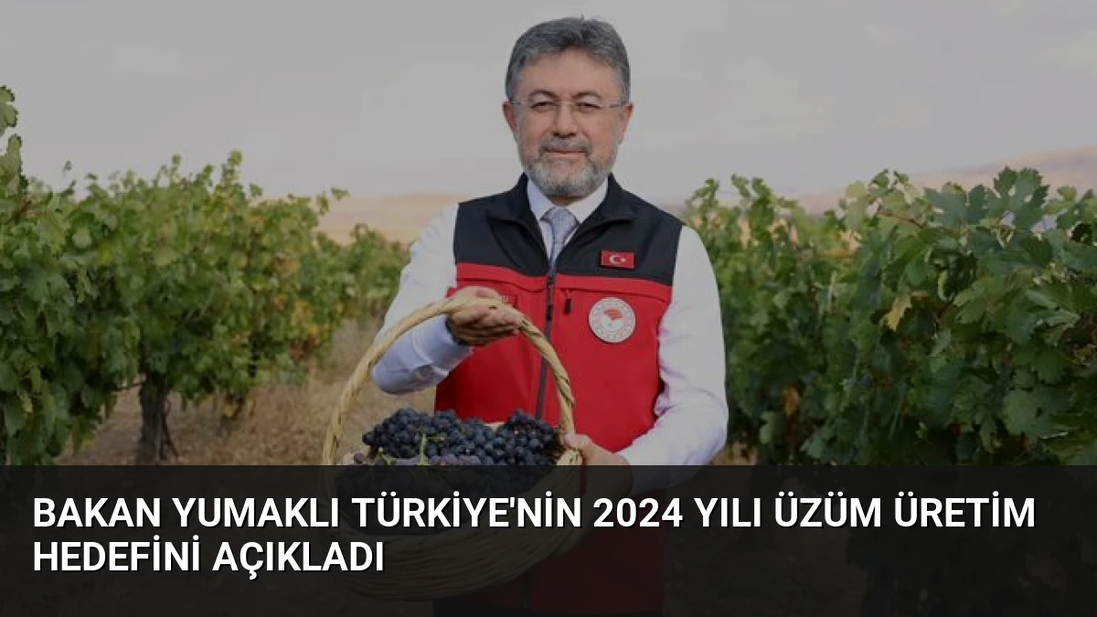 Bakan Yumaklı Türkiye’nin 2024 Yılı Üzüm Üretim Hedefini Açıkladı